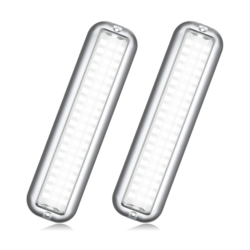 BASIKER BS3 Marine LED Boat Light (2x2000LM 60LED), 10-36V, 316 Stainless Steel, IP68, Air or Underwater, Surface Mount Designed for Cruise Ships, Yachts, Boats, Sailboat, Pontoon, Transom (White) - Image 1